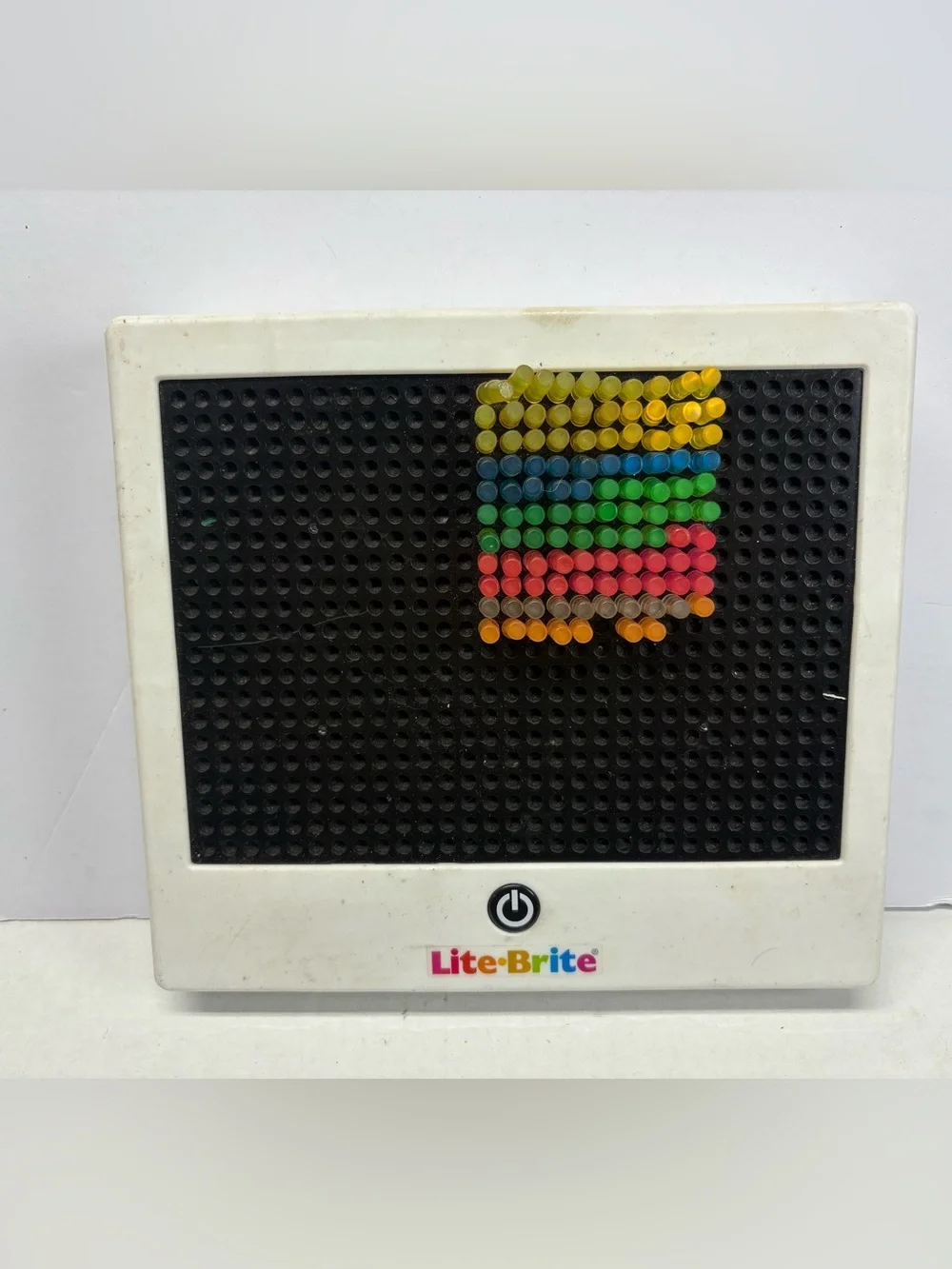 2014 Hasbro Lite Brite White Battery Operated Tested Pegs White #02215